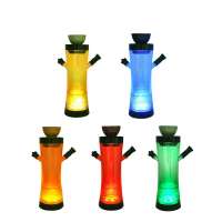 Wholesale Hookah Shisha Zinc Alloy bottom portable hookah cup accessories with hookah hose LED glowing JL-418AH